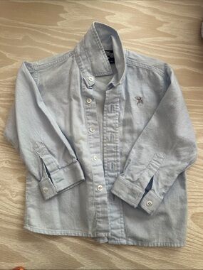 Thomas Brown Light Blue Kids Button-Down Shirt 18-24 mths